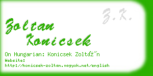 zoltan konicsek business card